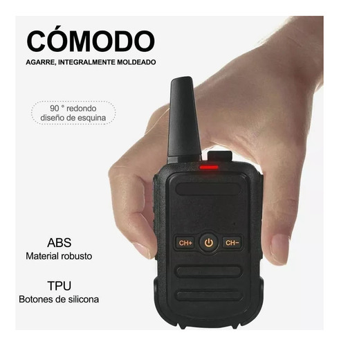 Radios Walkie Talkie Recargable, Altavoces Con Micrfono Foto 2