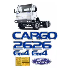 Kit Adesivos Compatível Ford Cargo 2626 6x4 Emblema Kit71 Cor Padrão