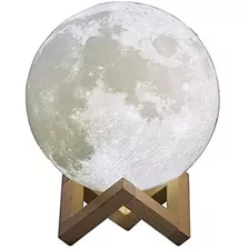 Luminária Lua Cheia 3d Usb Touch Abajur Decoração Quarto