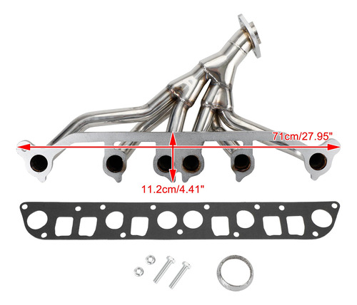 Colector De Escape Para Jeep Grand Cherokee Wrangler 4.0l V6 Foto 8