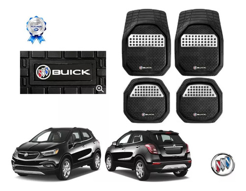 Tapetes 4pz Bandeja 3d Logo Buick Encore 2018 2019 2020 Foto 3