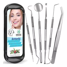 Kit Básico Dental En Acero Inoxidable X 6 Piezas Negro