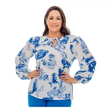 Blusas Plus Size G3 Bata Feminina Manga Longa Com Látex 