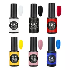 Gel Semipermanente 1 Paso Gc Nails , Gama 6 Pzs , A Elegir