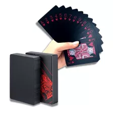 Kit 2 Baralho Jogo De Cartas Detalhes Vermelho 54 Cartas