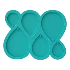 Molde Silicone Resina Brincos Colares Pingente 3 Pares Gota