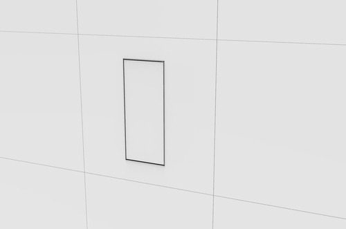 Lixeira Retangular Inox 5l Parede Porcelanato - Tampa Click Inox