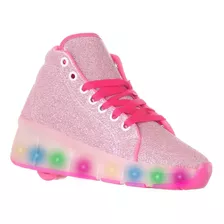 Tenis De Rodinha Com Luz Pisca Infantil Feminino Frete Grati