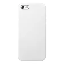 Case Capinha Silicone Compatível Com iPhone 5 E 5s Se Cor Branco