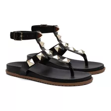 Sandalia Feminina Birken Rasteira Piramide