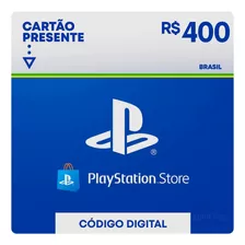 Psn Gift Card Playstation Ps4 E Ps5 Cartao R$ 400 Reais Br