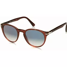 Persol Po3152s Anteojos De Sol Redondas, Ópalo Burdeos/azul