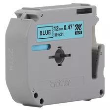 Fitas Compatível Etiquetador Brother Pt-70 Pt-80 Pt-90 Cor Azul