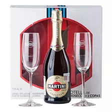 Vino Espumoso Asti Martini Prosecco 750 Ml + 2 Copas