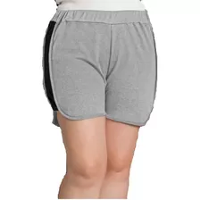 Shorts Plus Size Preto Feminino