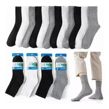 Pack 12 Calcetines Hombre Larga Calceta Deportiva Liso Bambú