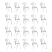 Combo 20 Cadeiras De Plástico S/braços Búzios Tramontina