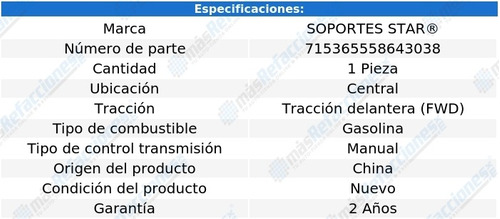 Soporte Goma De Escape Central Renault R12 L4 1.6l 83-84 Foto 2