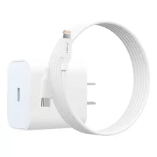 Cargador Pd 20w Carga Rápida Para iPhone U-volt Con Cable