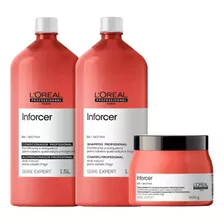 Kit Loreal Inforcer Sh.1500ml+condicionad.1500ml+mascara500g