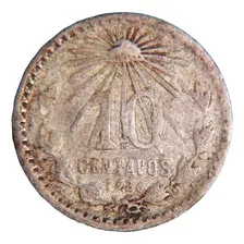 Moneda 10 Centavos 1928 Resplandor Plata 0,720