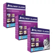 Kit 3x Kit Feliway Classic Com Difusor E Refil 48ml 