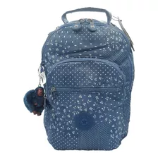 Kipling Mochila Seoul S Color Aizome Madras Navy Original!