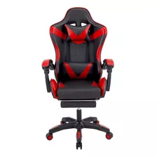 Silla Gamer Oficina Ajustable Y Reclinable Roja