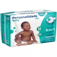 Fralda Personalidade Baby Plus Tamanho Xxg Contem 34 Fraldas