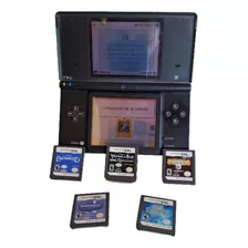 Game Boy Nintendo Dsi Preto Com 5 Jogos Fonte Bivolt Ler Des