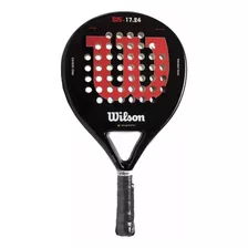 Paleta Wilson Padel Pala Redonda Fibra Vidrio Nucleo Foam Color Negro/rojo 17.24