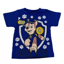 Camiseta Camisa Manga Curta Infantil Patrulha Canina Algodão