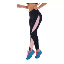 Calça Legging Fitness Poliamida Detalhe Em Recorte Miabr