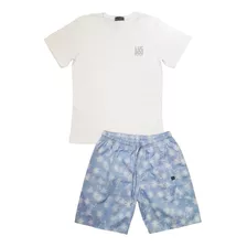 Conjunto Luc.boo Menino Bermuda E Camiseta Verão 