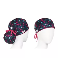 Gorros Clínicos Quirúrgicos / Triangulos Verdes Y Fuccia