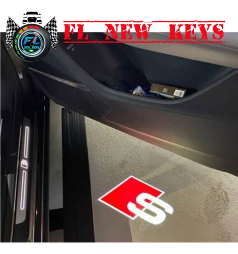 4 Proyectores Luz Led Cortesia Puertas Logo Audi S Original Foto 2
