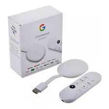 Smart Tv Google Chromecast 4 Hd Com Controle Branco Original