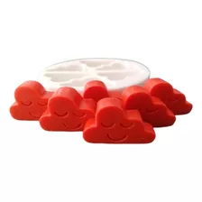 Molde Silicone Sabonete Mini Nuvem Chuva Amor 6 Cav