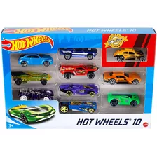Caixa Com 10 Carrinhos Hot Wheels Sortidos - Mattel