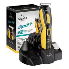 Máquina De Corte Cabelo Barba Pelos Nariz Gama Usb 9 Pçs Nfe