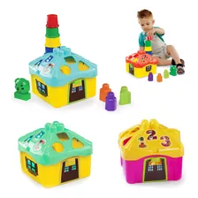 Brinquedo Educativo Casinha De Atividades Para Bebês 10 Pçs