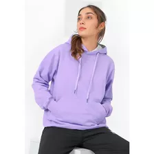 Polera Sudadera 100% Algodón Franela Lila