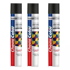 Kit 12 Spray Uso Geral Preto Fosco 250ml - Chemicollor