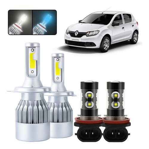 Kit De Focos Led H4 H11 Para Renault Captur 2018-2019 Renault 11