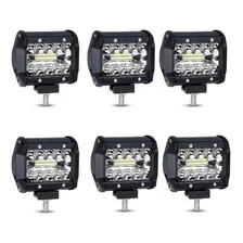 Kit 6 Faros Barra 20 Leds Luz Auxiliar Accesorio Tractor 