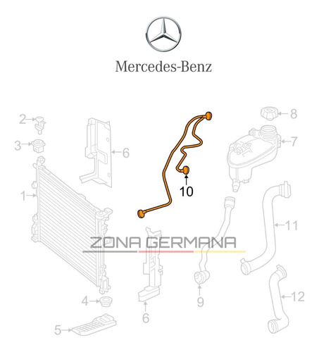 Manguera Deposito Auxiliar Radiador Mercedes Benz B200 B180 Foto 5