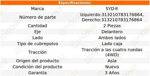 Kit 2 Cubre Polvos Lado Caja Del Toyota 4runner 4wd 86/02 Foto 2