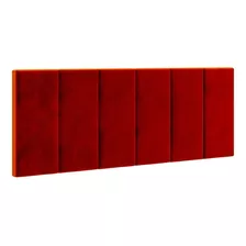 Cabeceira Cama Casal King Box 1,95 Itália Estofada Vermelho