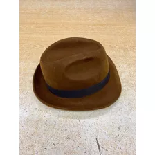 Sombrero Paño Fedora Color Marron -corralero Sastrería-.