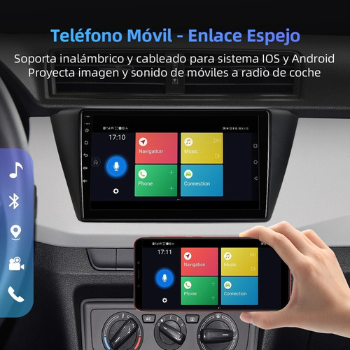 Radio De Coche Isudar De 1+32 Gb Para Skoda Fabia 2015-2019 Foto 3